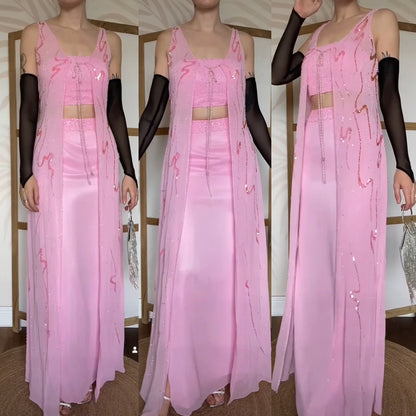 Pink Alyce Designs 3-piece evening set uk 8