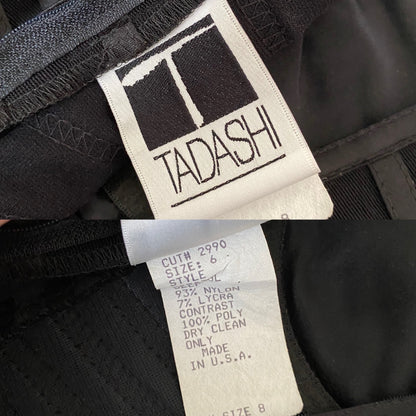 Designer Tadashi black evening dress UK 10