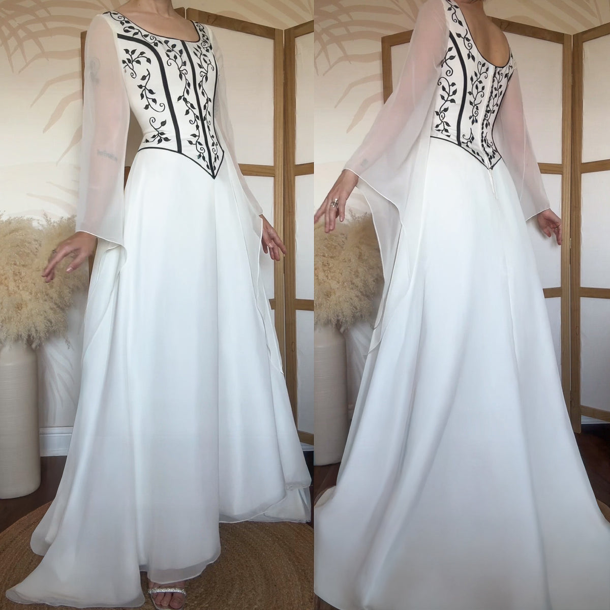 Sincerity ivory long sleeve wedding dress uk 12