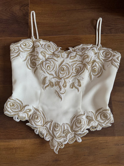 Ivory 3-piece Amanda Wyatt wedding dress set uk 10