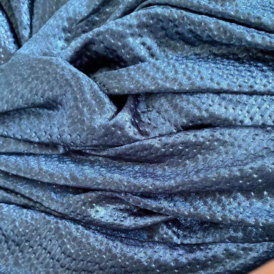 Niki Livas silver/blue textured evening dress UK 10