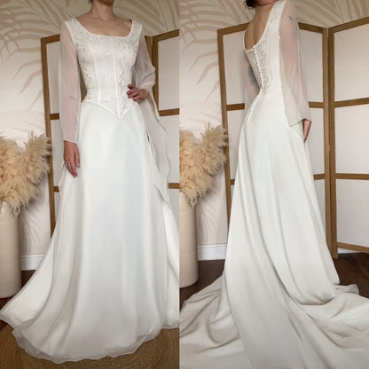 Sincerity ivory long sleeve wedding dress uk 14
