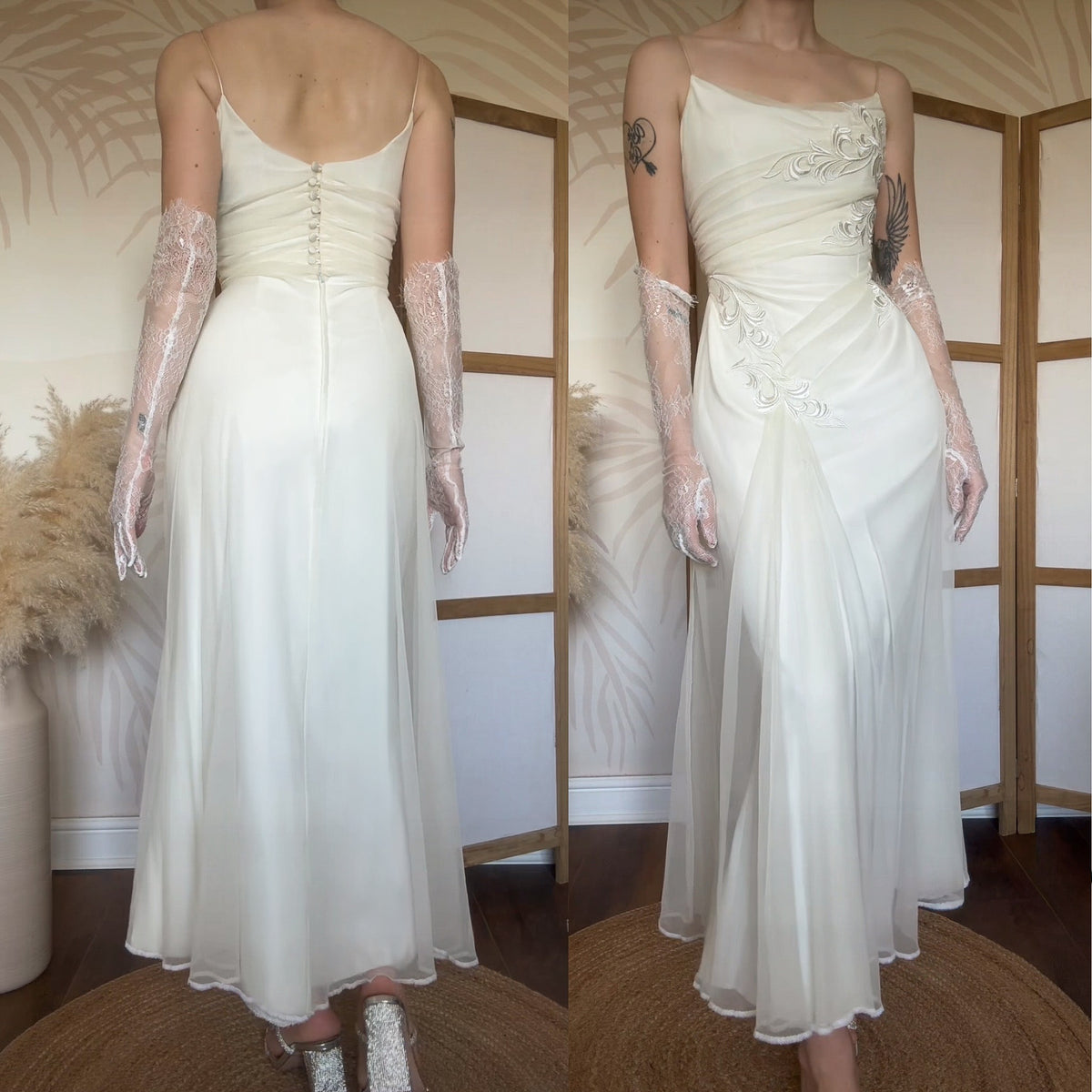 Petite ivory dreamy wedding or evening dress uk 10-12