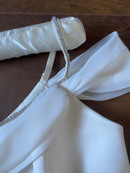Ivory 2-piece top & skirt wedding set uk 8-10