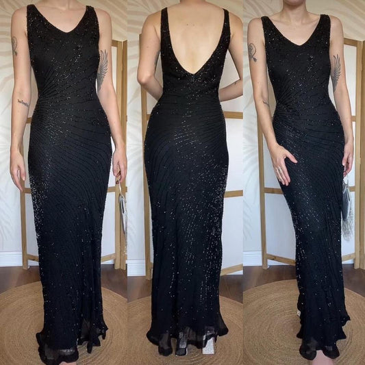 Goya 100% silk beaded gown uk 16