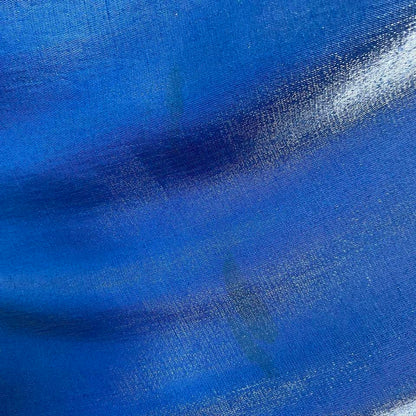 Silky blue beaded slip dress & shawl UK 12