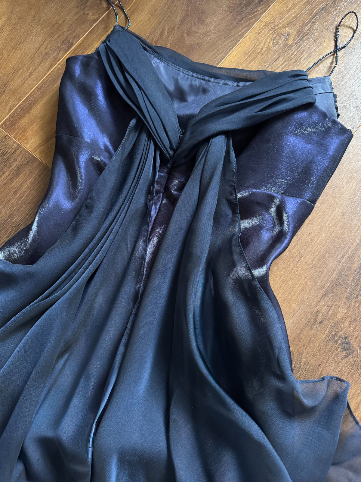 Navy shimmery prom dress uk 10