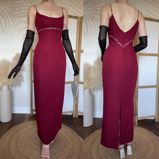 House of Nicholas red fitted evening dress uk 10-12