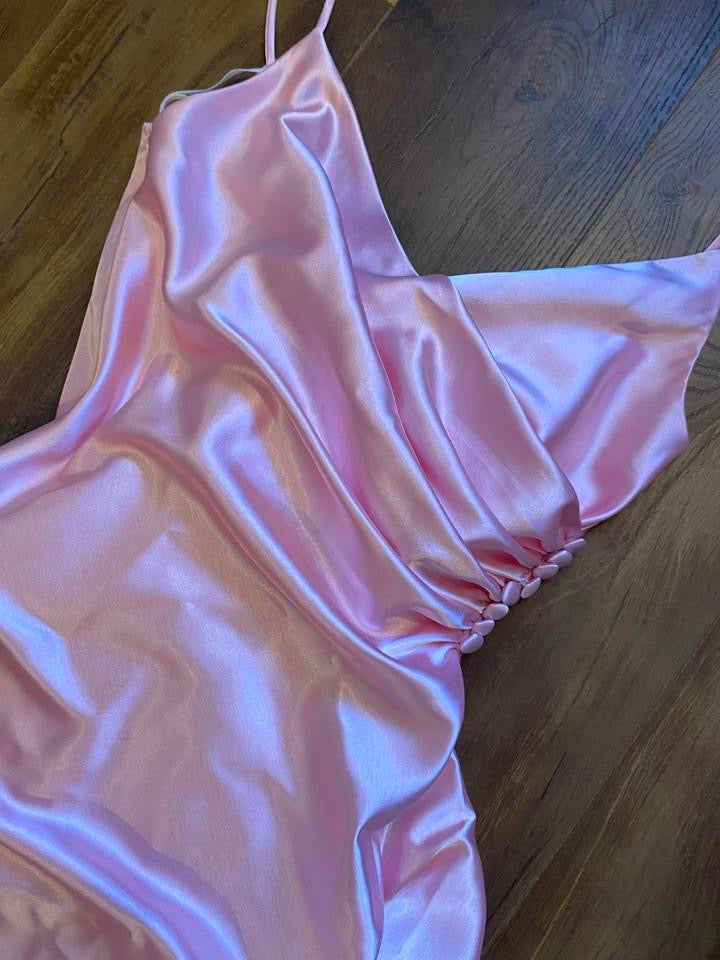 Tiffany Bling baby pink evening dress & shawl UK 12