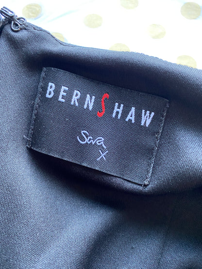 Black stretch gothic lace up evening dress UK 10