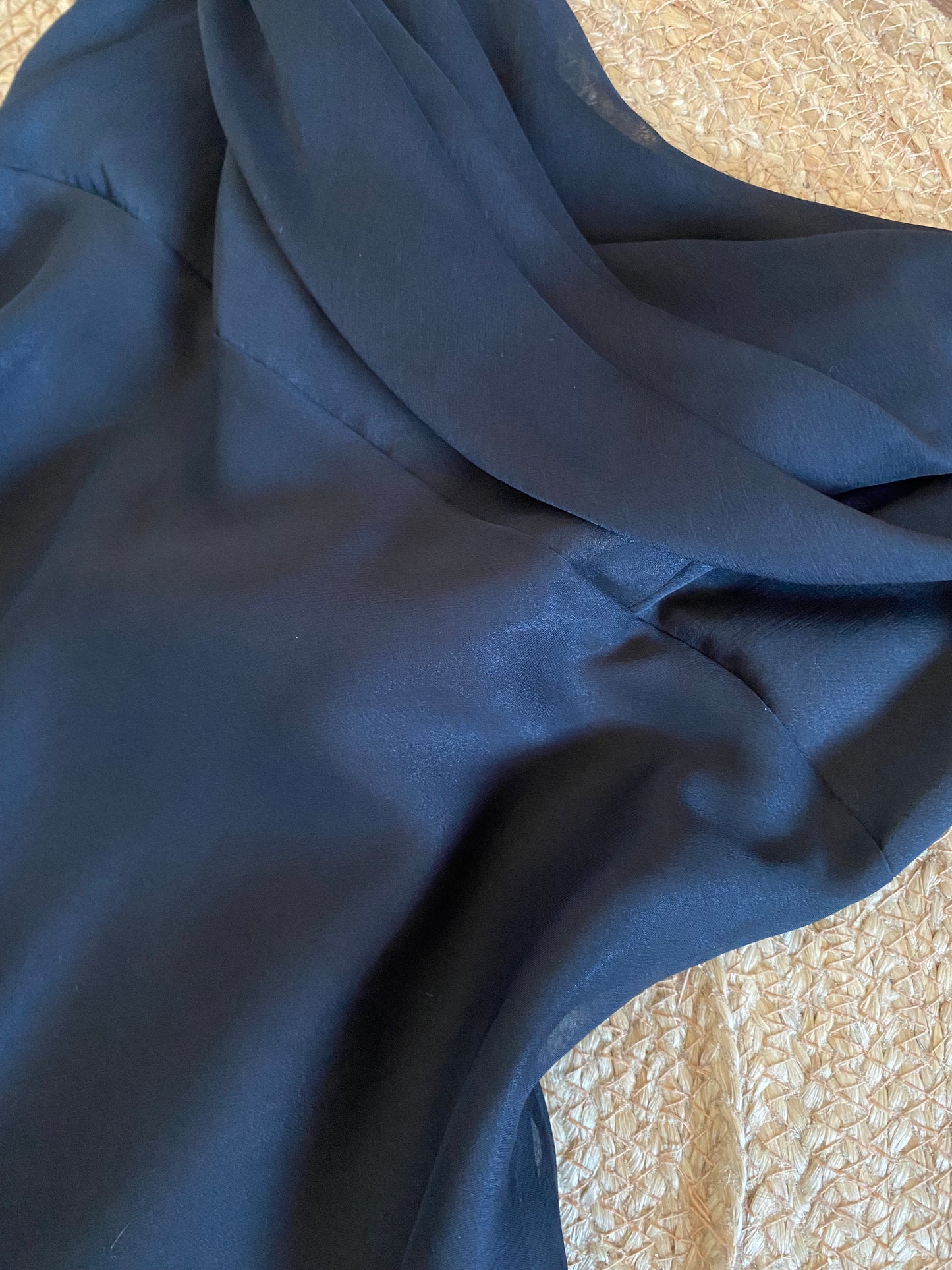 Tiffany’s black chiffon prom dress uk 10-12