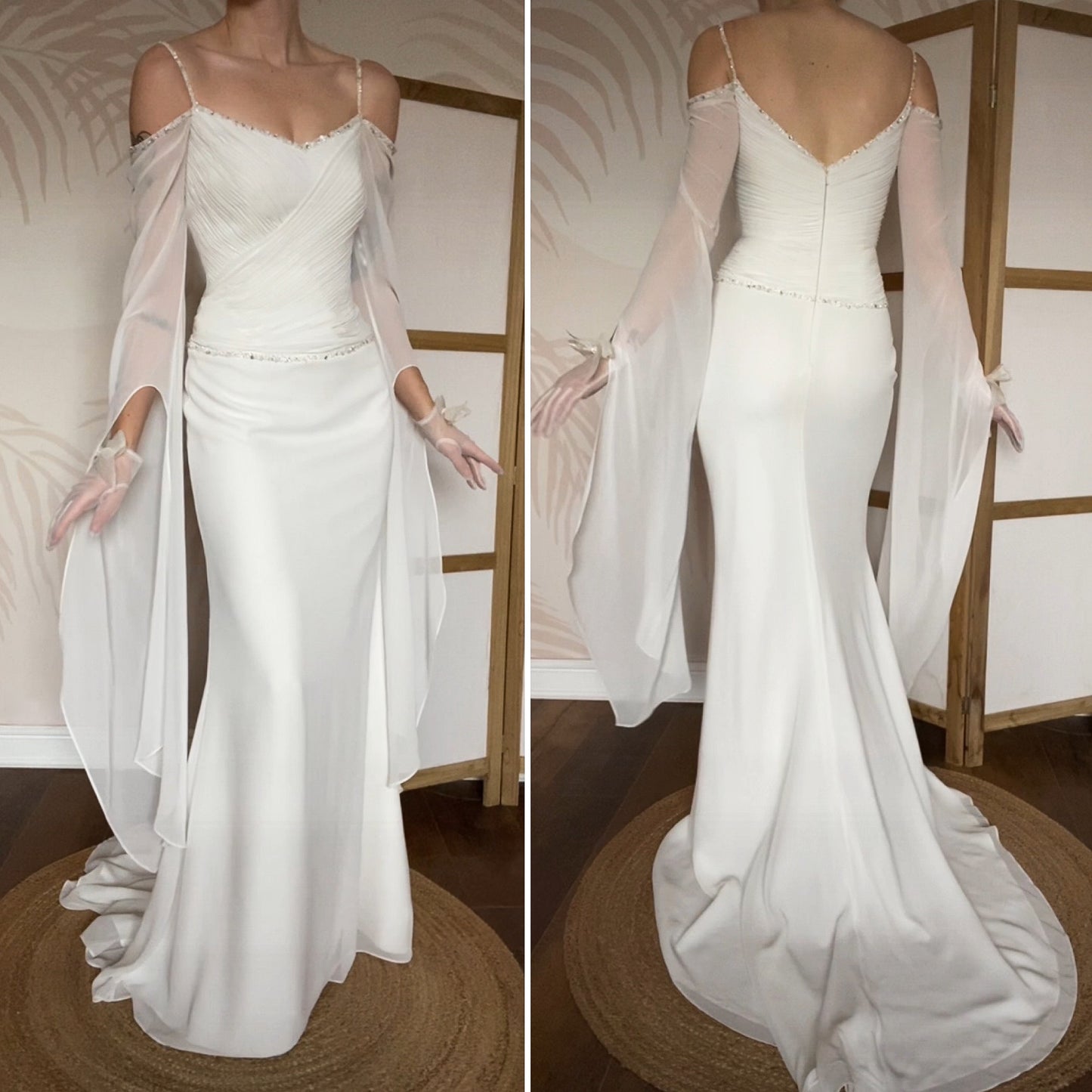 Victoria Jane white long sleeve wedding dress UK 10-12