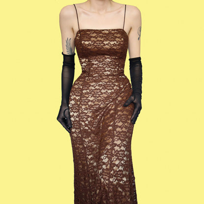 Dave & Johnny glittery lace evening dress UK 8