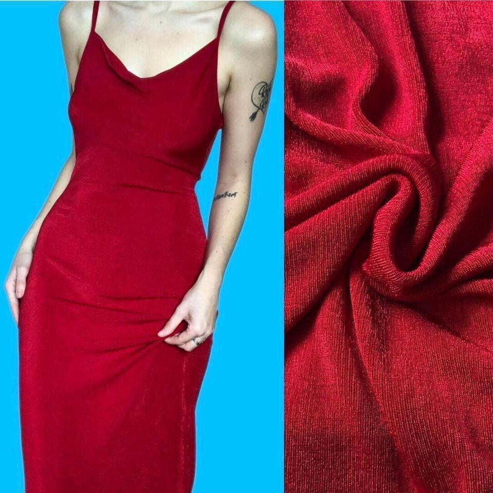 Vintage Ann Summers red stretch slip dress UK 10-12 & 14-16