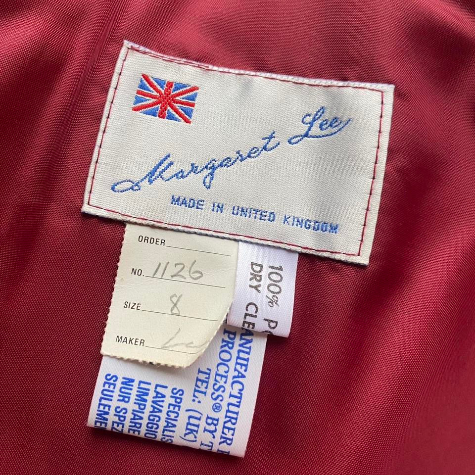 Margaret Lee burgundy strapless evening dress uk 8