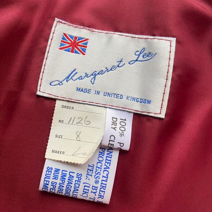 Margaret Lee burgundy strapless evening dress uk 8