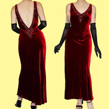 Load image into Gallery viewer, Red Velvet Austin Reed Silk Blend Low Back Dress UK 14
