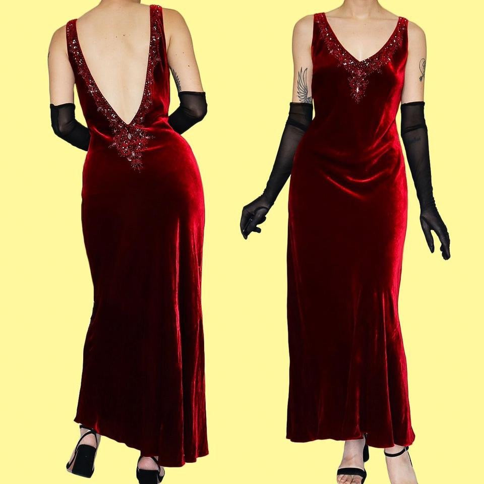 Red Velvet Austin Reed Silk Blend Low Back Dress UK 14