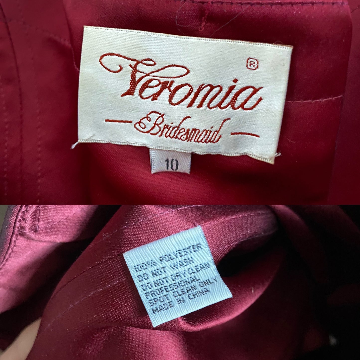 Veromia burgundy top, skirt & shawl set uk 8