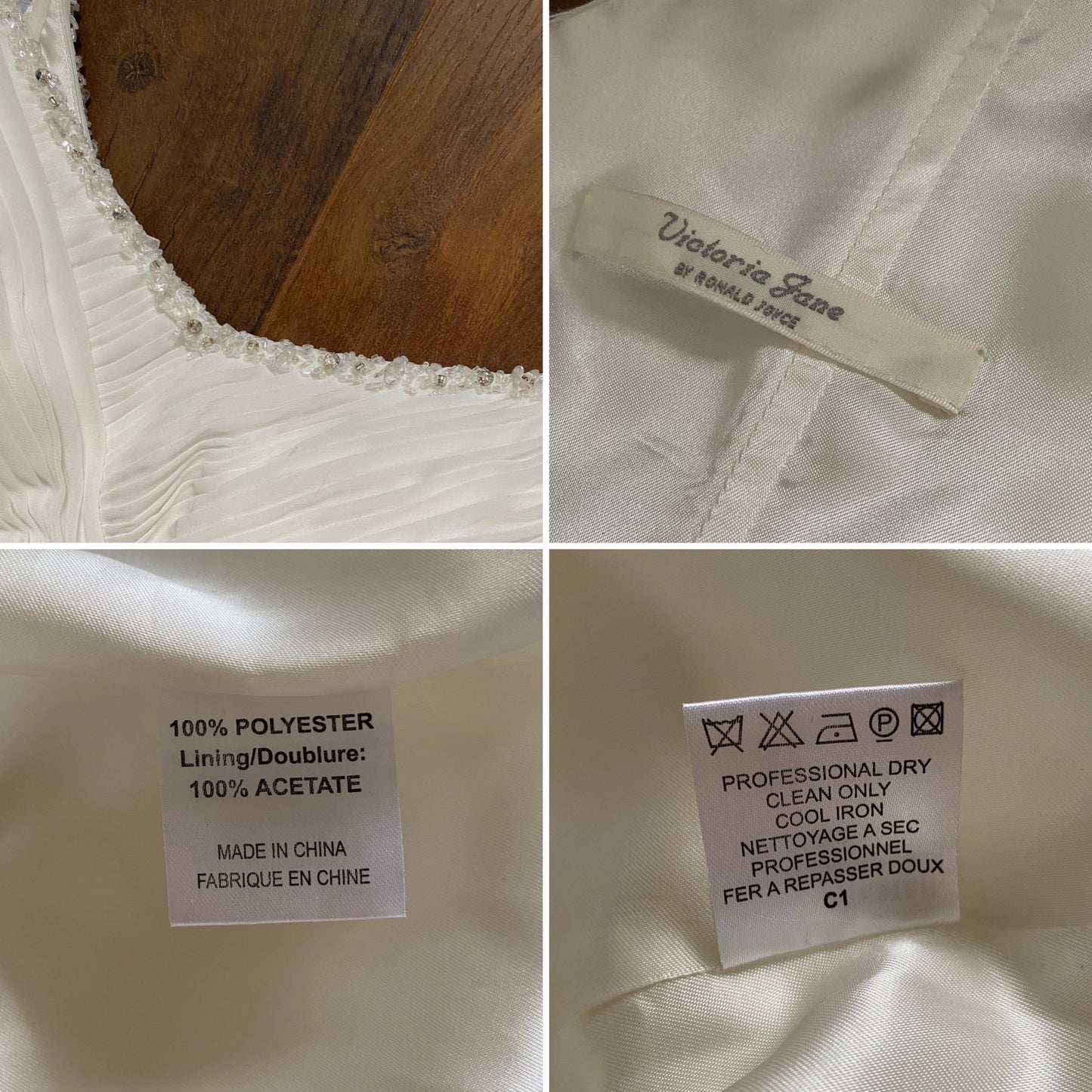 Victoria Jane white long sleeve wedding dress UK 10-12