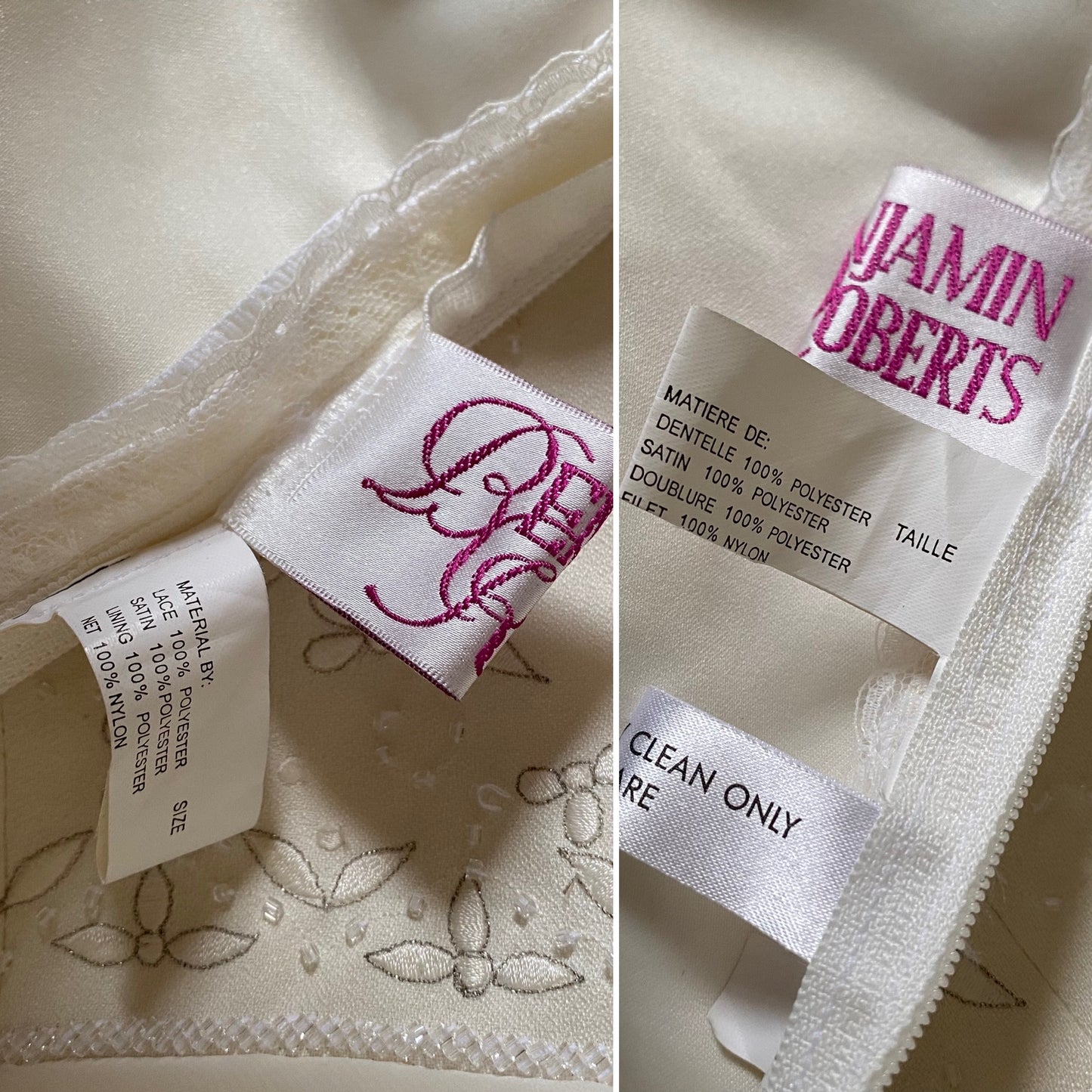 Ivory Benjamin Roberts ethereal wedding dress uk 12