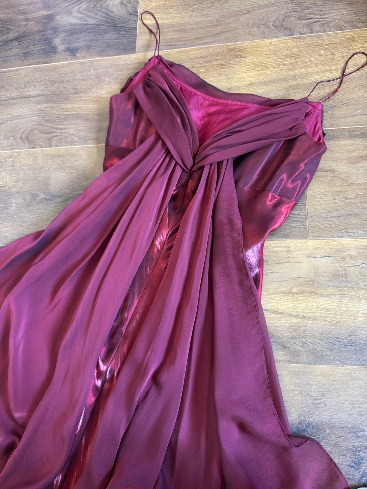 Shimmery red prom dress uk 14