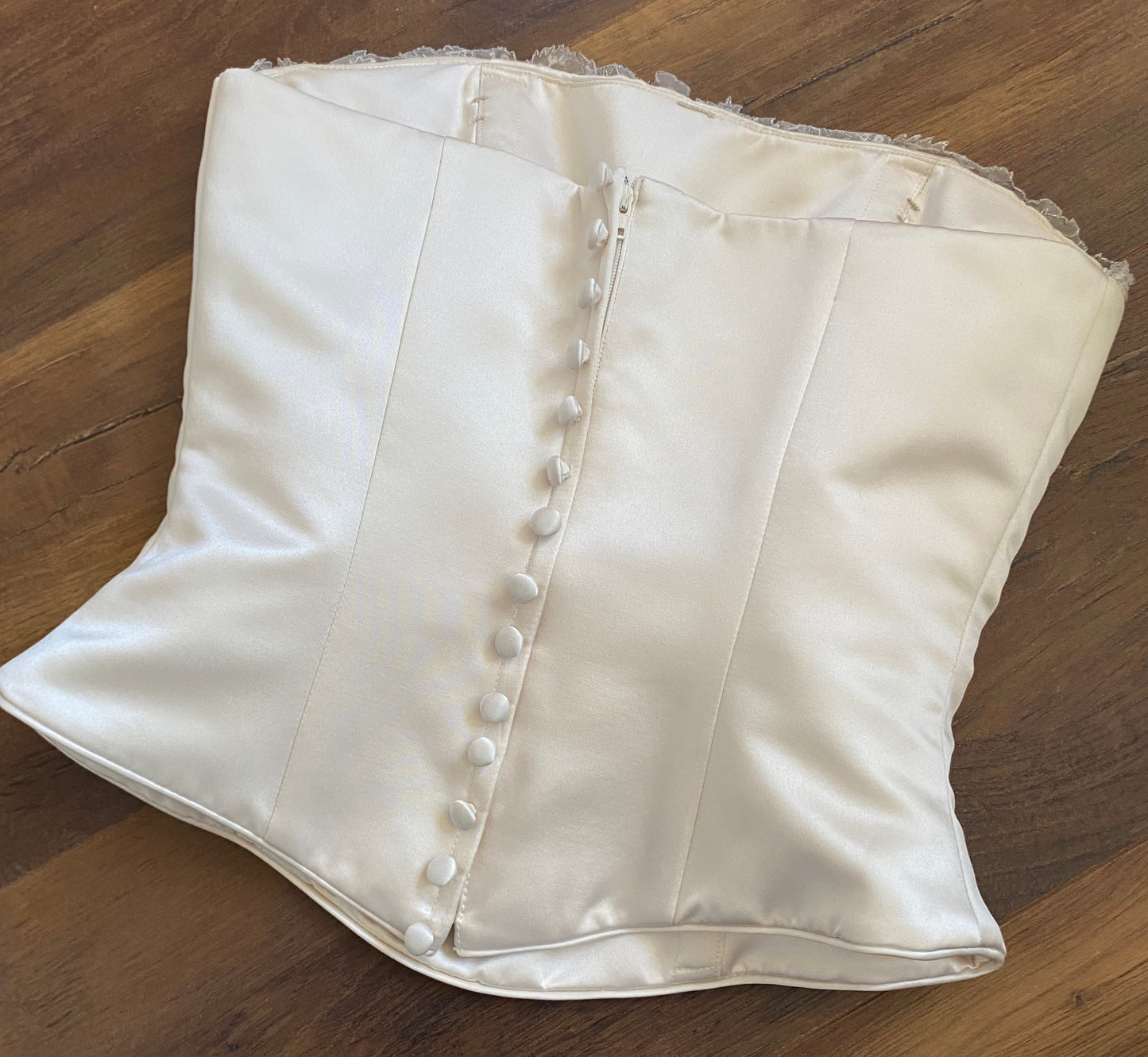 Champagne 2-piece top & skirt wedding set uk 8