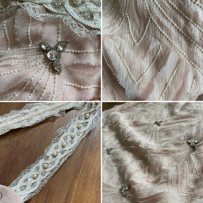 Patric Casey light pink silk evening dress uk 12