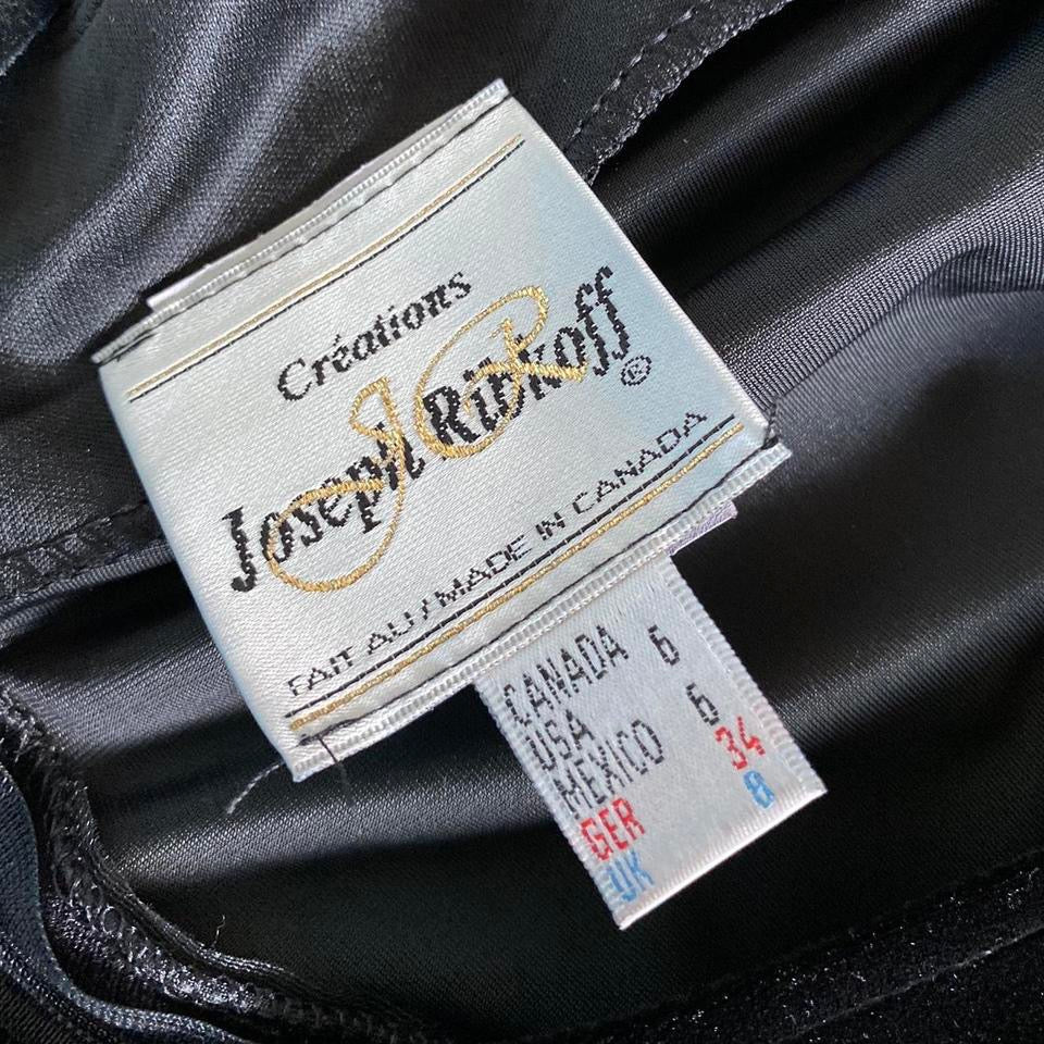 Joseph Ribkoff Black Velvet Beaded Dress & Shawl UK 12