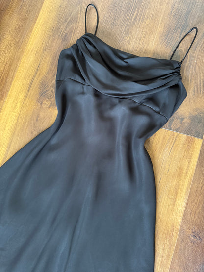 Black chiffon prom dress uk 10