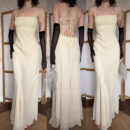 Light yellow Morgan & Co open back prom dress uk 12