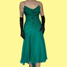 Load image into Gallery viewer, Green Pearce Fionda 100% Silk Midi Dress UK 14
