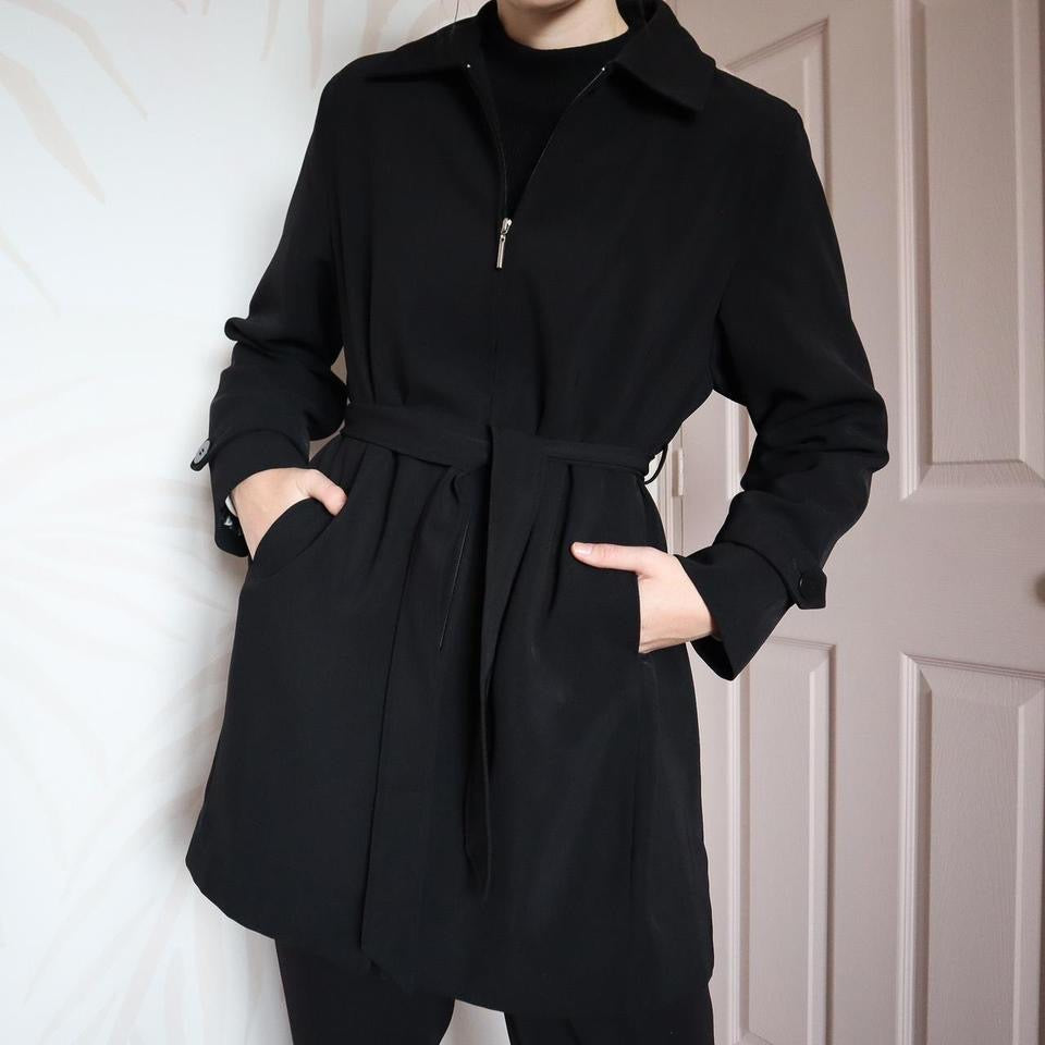 Light black jacket with belt UK 14