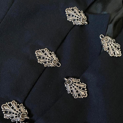 Black fitted detail evening jacket UK 10