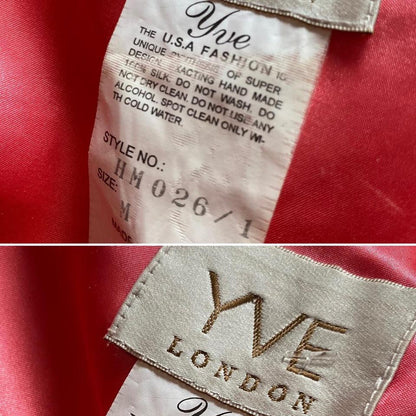 Yve London silk coral beaded fishtail  prom dress uk 10