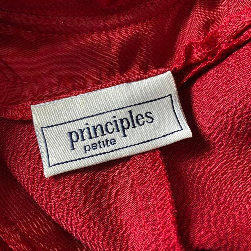 Red satin petite evening dress UK 8 & UK 10