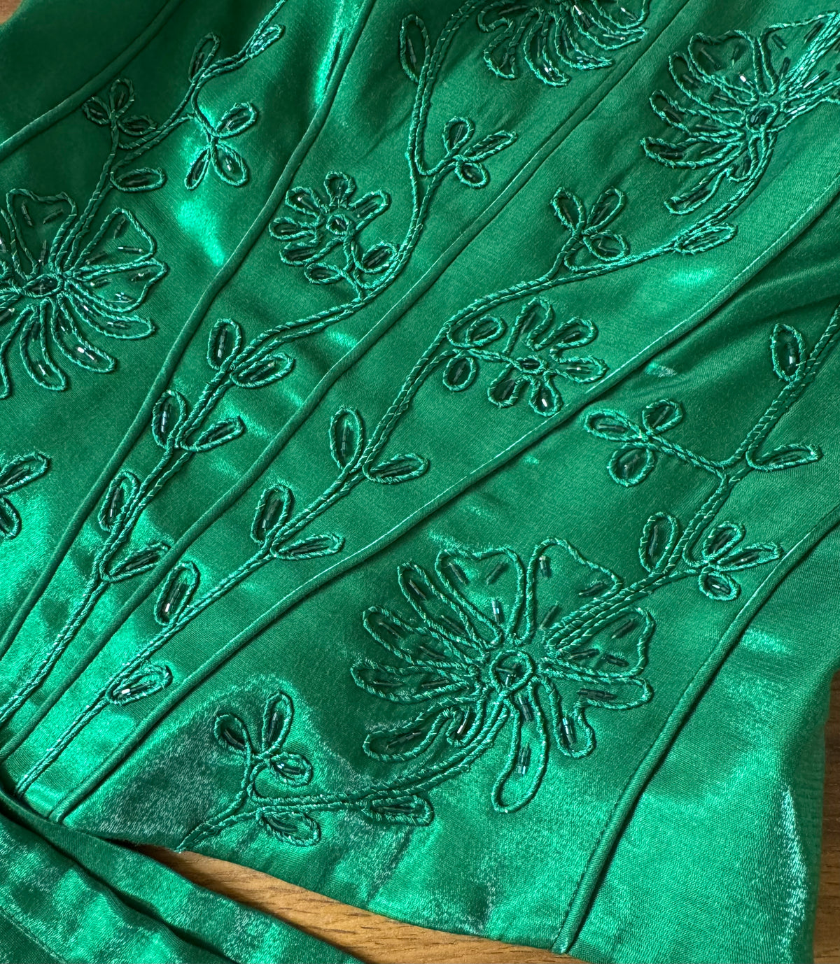 Forest green shimmery 3-piece prom set uk 12