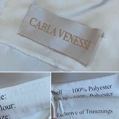 Ivory Carla Venessi wedding dress uk 10