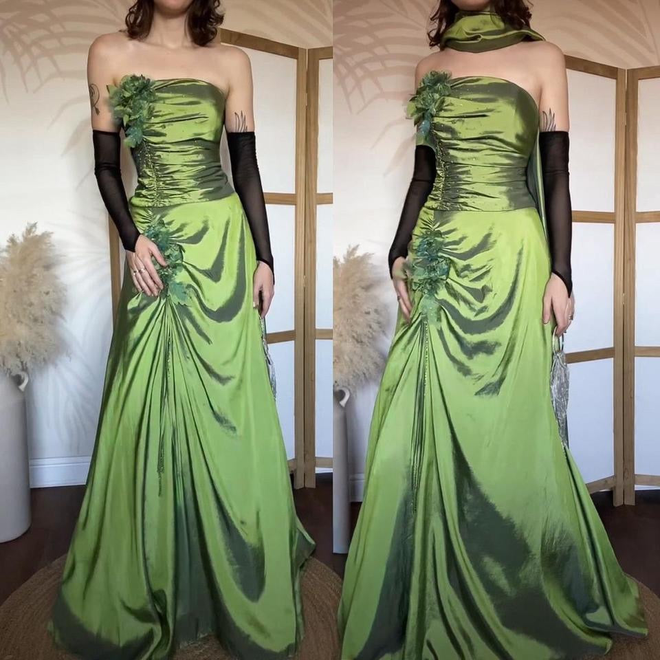 Green shimmery 3-piece prom set uk 10