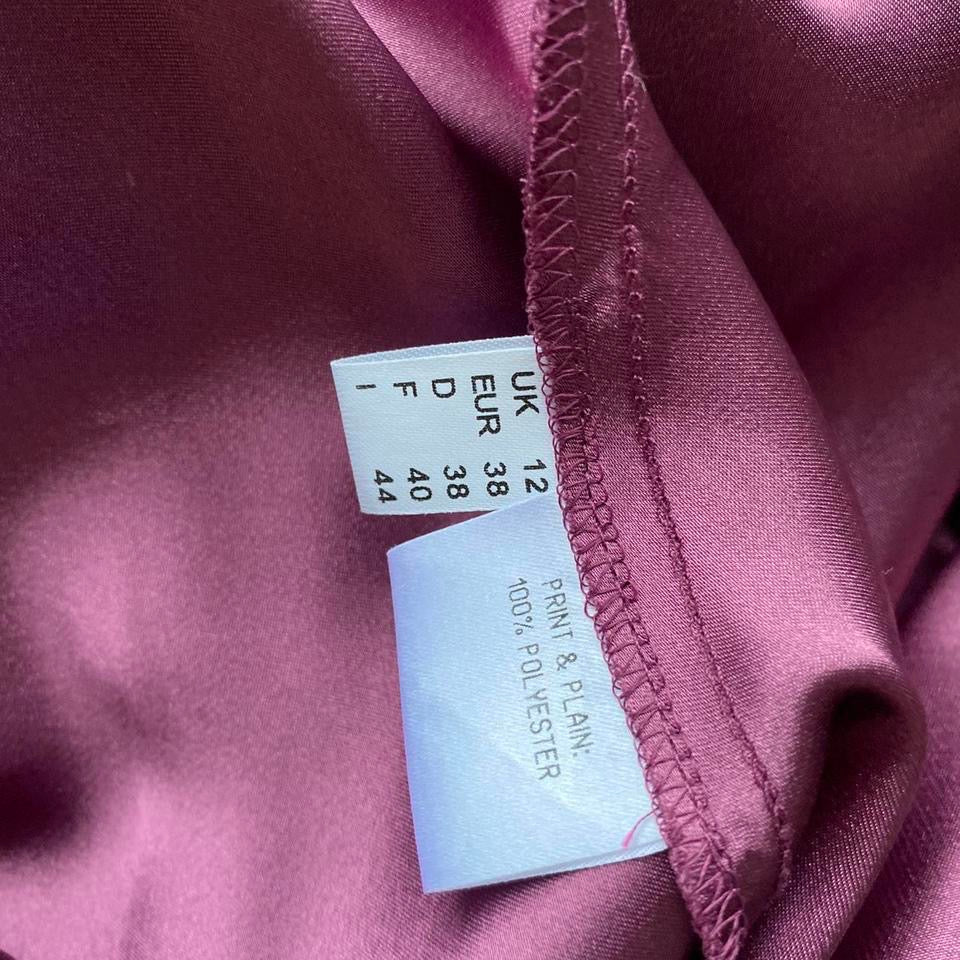 Gina Bacconi purple chiffon dress & shawl UK 12