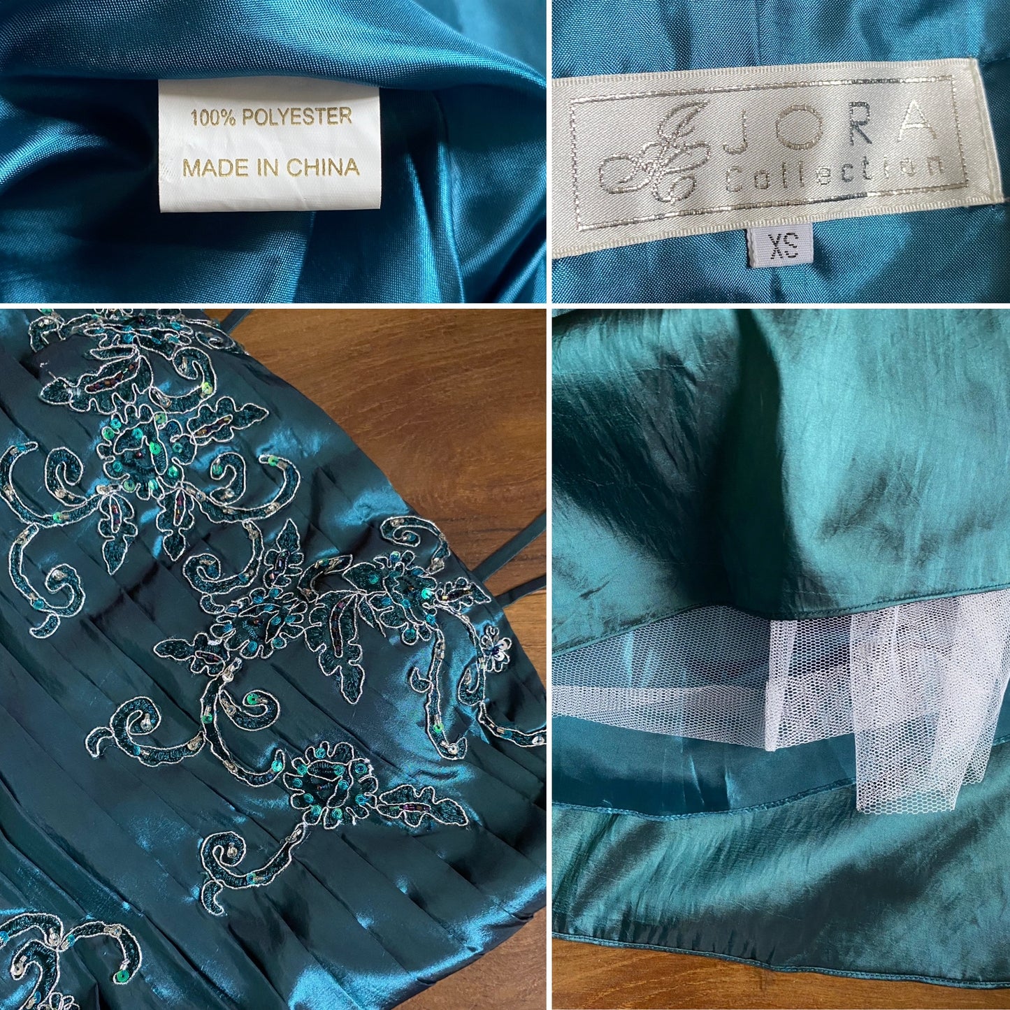 Shimmery blue fit & flare prom dress uk 8-10
