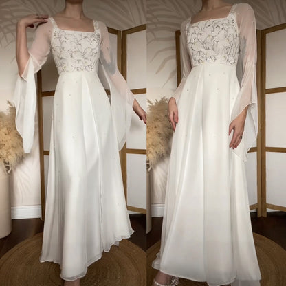 Benjamin Roberts long sleeve ethereal wedding dress uk 12