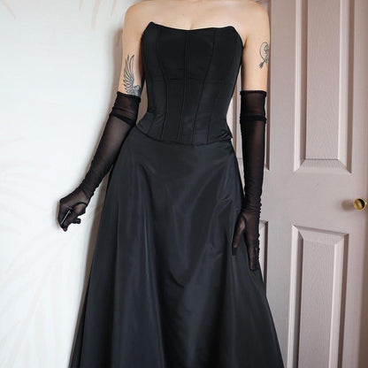 Black John Charles 2 piece corset & skirt set UK 6/8