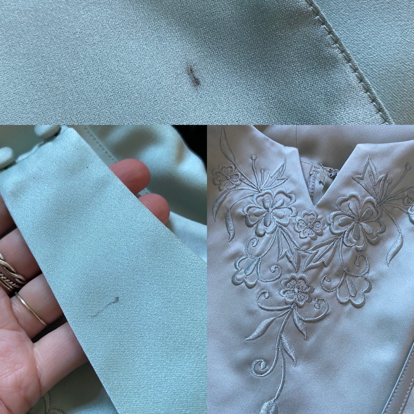 Light green a-line evening gown UK 8-10