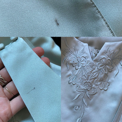 Light green a-line evening gown UK 8-10