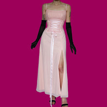 Load image into Gallery viewer, Tadashi pink lace up evening gown UK 10
