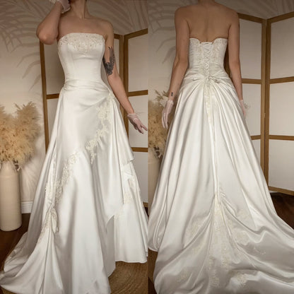 Maggie Sottero Couture white strapless wedding dress uk 8-10