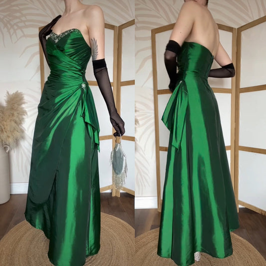 Emerald green Hilary Morgan a-line prom dress uk 12