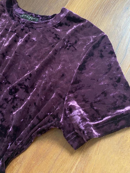 Karen Kane purple velvet petite dress uk 12