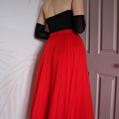 Frank Usher red flared skirt UK 8